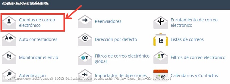 cuentas de correo cpanel